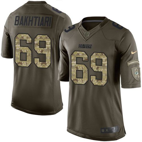 Nike Packers #69 David Bakhtiari Green Men's Stitched NFL Limited Salute To Service Jersey - Click Image to Close